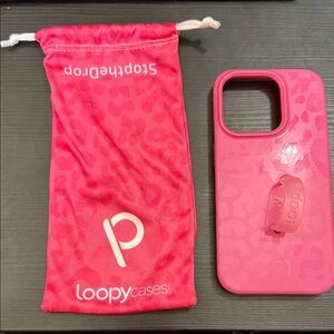 Loopy Case Vibrant Pink Leopard Phone Case 15 pro iPhone